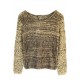 Knitted sweater in black and gold